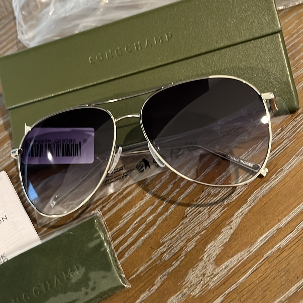 Longchamp Classic Aviator 59MM Gradient Sunglasses - Picture 4 of 9